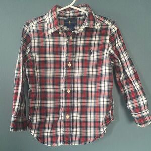 Ralph Lauren Kids Red and Blue Plaid Shirt